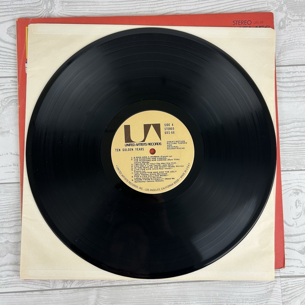 Ten Golden Years-36 Great Motion Picture Themes 2 Vinyl Set Ultrasonically clean - Picture 5 of 7